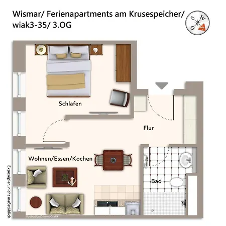 アパート Ferienapartments Am Krusespeicher Ferienapartments Am Krusespeicher 3-35 *